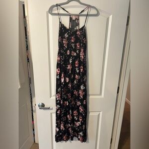 Band of Gypsies Black Floral Dress Size Medium